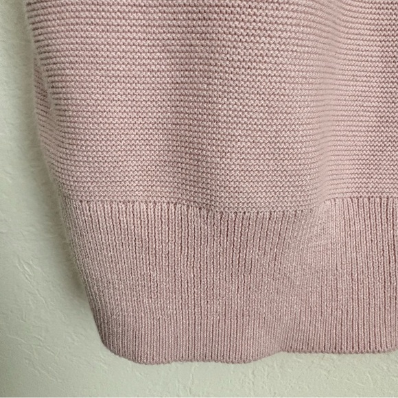 Quince Dolman Sweater Crew Cotton Cashmere Link Stitch Sugar Stone Sz M - Picture 8 of 16